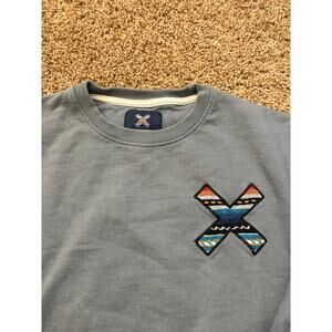 Blue Banana Ethnic X Logo Organic Cotton Sweatshirt Blue Mens Size Large